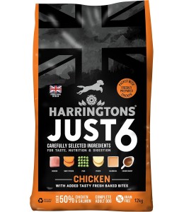 Harringtons Just 6 Chicken Grain Free Adult Dry Dog Food  12KG