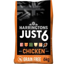Harringtons Just 6 Chicken Grain Free Adult Dry Dog Food 6KG