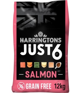 Harringtons Just 6 Salmon Grain Free Adult Dry Dog Food 12KG