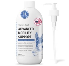 Chew & Heal - High-Potency Advanced Mobility Support Bacon Flavored Liquid Supplement for Senior Dogs - 250gm
