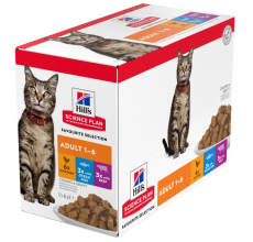 Hill’s Science Plan Adult Cat Wet Food Multipack With Chicken, Ocean Fish, Beef Pouches (12x85g)