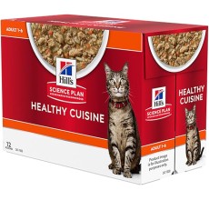 Hill’s Science Plan Healthy Cuisine Adult Cat Stew With Chicken & Added Vegetables (80gx12)