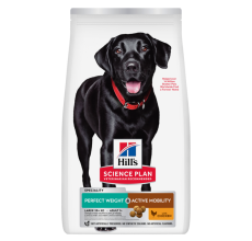 Hill’s Science Plan Perfect Weight & Active Mobility Large Breed Adult Dog Food With Chicken (12kg)