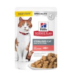  Hill’s Science Plan Sterilised Cat Adult Cat Wet Food With Salmon Pouches 85g
