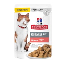 Hill’s Science Plan Sterilised Cat Adult Cat Wet Food With Salmon Pouches 85g