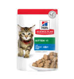 Hill's Science Plan Tender Chunks & Gravy Kitten Ocean Fish Pouches (85gx12)