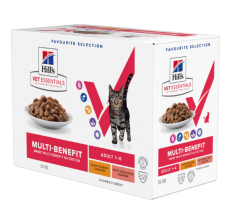 Hill's Vet Essentials Multi-Benefit Adult Cat Chicken Salmon Stew Multipack