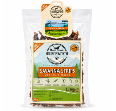 Houndsworth Savanna Strips β Hypoallergenic Ostrich Jerky 80g