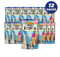 INABA CHURU chicken recipe wraps tuna with scallop recipe 40g/4 sticks per pack - Pack of 12
