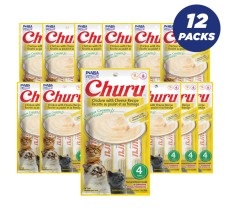 Inaba Churu Chicken With Cheese 56g - 4 Sticks Per Pack - Pack of 12