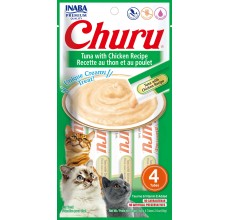 INABA CHURU TUNA WITH CHICKEN 56 g/4 sticks - Pack of 12