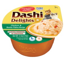 Inaba Cup Dashi Delights Chicken with Bonito Flakes - 70g - Pack of 12