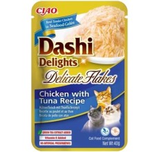 Inaba Dashi Delights Delicate Flakes Chicken With Tuna Recipe Cat Treats 40g