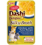 Inaba Dashi Delights Silky Broth Chicken With Tuna Recipe Cat Treats 40g