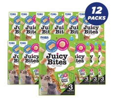 INABA Juicy Bites Homestyle Broth & Calamari Flavor 33.9g / 3 pouches per pack - Pack of 12