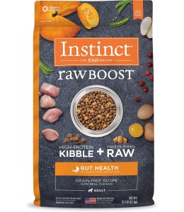 Instinct Raw Boost Kibble Chicken Gut Health Dog Dry Food 18lbs