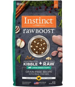 Instinct Raw Boost Kibble Chicken Puppy Large Breed Dog Dry Food 20lbs