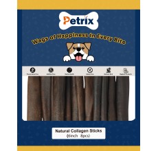 Petrix Natural Collagen Dog Chew Treat, 8 Pcs (6 Inch)