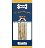 Petrix Large Cheek Roll Peanut Flavour Dog Chew Treat, 2 Pcs (10 Inch)