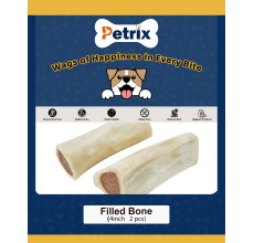 Petrix Filled Bone Dog Chew Treat, 2 Pcs (4 Inch)