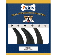 Petrix Natural Horn Dog Chew Treat, 3 Pcs (4 Inch)