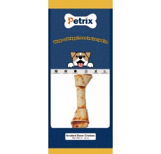 Petrix Knotted Bone Chicken Wrap Dog Chew Treat, 1 Pc (9 Inch)