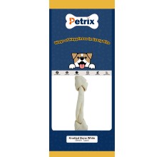 Petrix Knotted Bone White Natural Dog Chew Treat, 1 Pc (9 Inch)