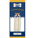 Petrix Large Cheek Roll White Natural Dog Chew Treat, 2 Pcs (10 Inch)