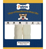 Petrix Small Cheek Roll White Natural Dog Chew Treat, 2 Pcs (6 Inch)