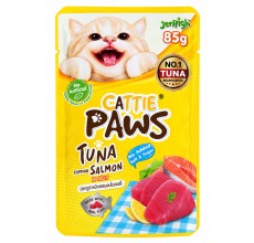 JerHigh Cattie Paws Tuna Topping Salmon in Jelly 85G