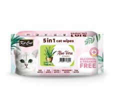 Kit Cat 5-in-1 Cat Wipes ALOE VERA Scented