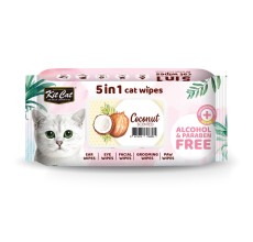 Kit Cat 5-in-1 Cat Wipes COCONUT Scented