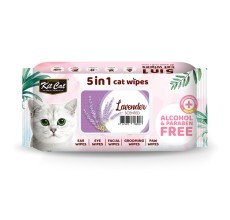 Kit Cat 5-in-1 Cat Wipes LAVENDER Scented