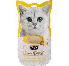 Kit Cat Puree Chicken & Fiber (Hairball) 15g - Pack of 12