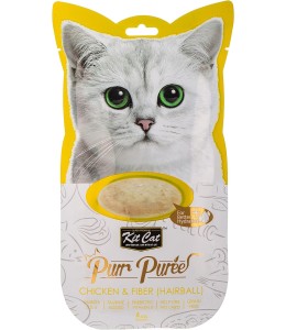 Kit Cat Puree Chicken & Fiber (Hairball) 15g - Pack of 12