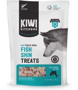 Kiwi Kitchens Raw Freeze Dried Fish Skin Dog Treats 50G