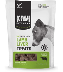 Kiwi Kitchens Raw Freeze Dried Lamb Liver Dog Treats 110G
