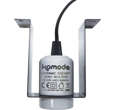 Komodo Ceramic ES Lamp Fixture & Mounting Bracket
