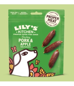 Lily's Kitchen Cracking Pork & Apple Sausages Dog Treat (70g)