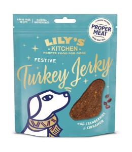 Lily's Kitchen Festive Christmas Turkey Jerky Dog Treats 70g