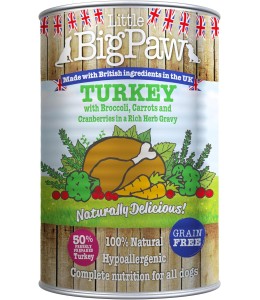 Little Big Paw Dog Turkey 390g Tin