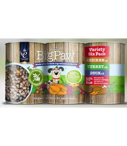 Little Big Paw Variety Pack Dog Wet Food 6x390g