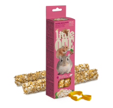 Little One Sticks for hamsters, rats, mice and gerbils with puffed rice and nuts 2x55g