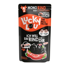 Lucky Lou SuperMono Beef Wet Cat Food (125 g)
