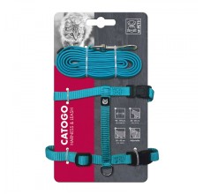 M-Pets Catogo Cat Harness & Leash Set Blue