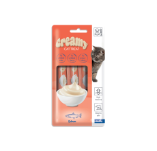M-PETS Creamy Treats for Cats - Salmon 4x15g (60g) - Pack of 12