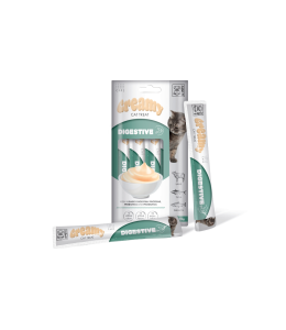 M-PETS Creamy with Functions - Cat treat - Digestive - Lamb & Tuna & Salmon 4x15g (60g)
