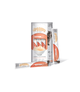M-PETS Creamy with Functions - Cat treat - Kitten - Tuna & Chicken 4x15g (60g)