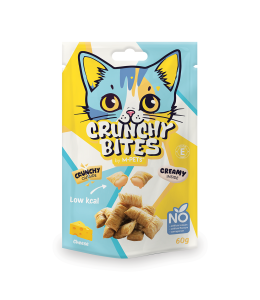 M-PETS Crunchy Bites Cat Treat - Cheese 60g - Pack of 12