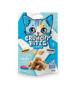 M-PETS Crunchy Bites Cat Treat - Tuna 60g - Pack of 12